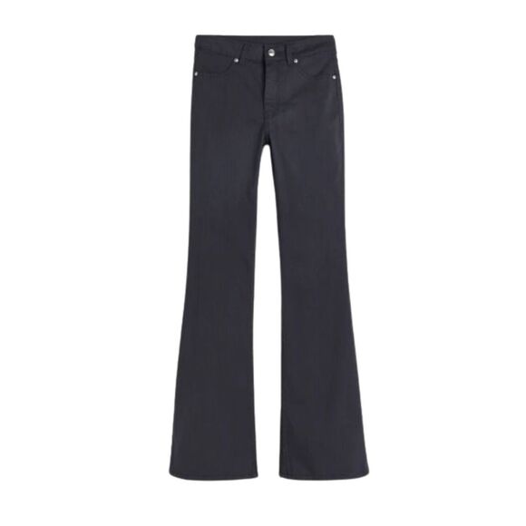 Women's size 14 Flared Twill Pants H&M  High Waist Stretch - Picture 1 of 1